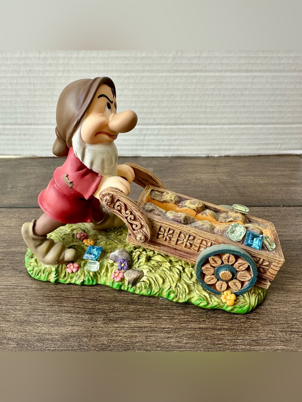 Disney Snow White Seven Dwarfs - Grumpy Business Card Holder Desk - Vintage